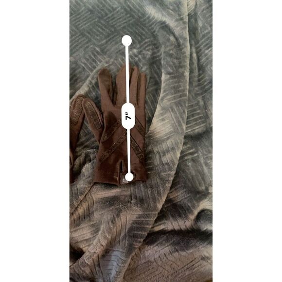 Isotoner by Aris Brown Leather Gloves with Knit Back - One Size - Picture 6 of 8